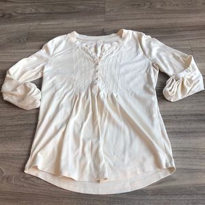 Cream LL Bean Cotton Henley